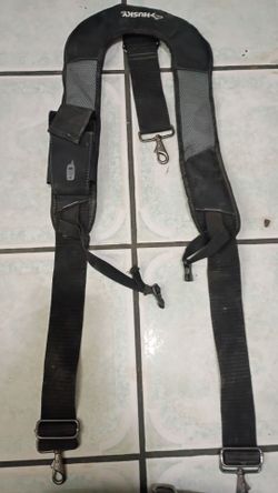 HUSKY Carpenters  Tool Belt 16:Pocket Black Suspenders.