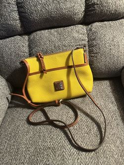 Dooney & Bourke Yellow Pebble Leather Crossbody