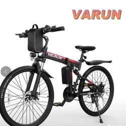 500W Electric Bike - 26-inch Folding Electric Mountain Bike with 48V Removable Battery, 21-Speed Shi