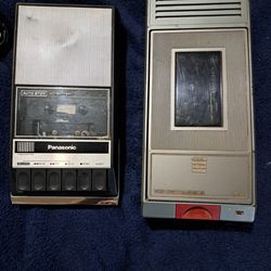 Vintage Tape Recorder And VHS Cassette Rewinder