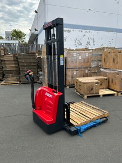 New heavy duty fully electric pallet stacker forklifts 