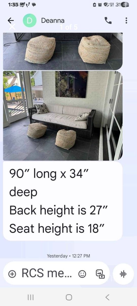 SOFA For 🛋 Porch!! Relax In August Kept Nice