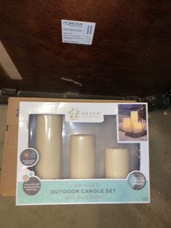 LED candle set with timer