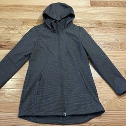 CHAMPION Women's Winter Jacket Full Zip Insulated Hoodie Dark Gray Size Large