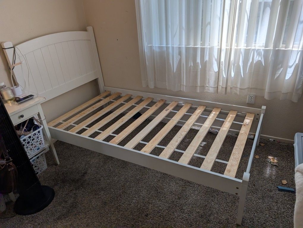 White Twin Bed Frame