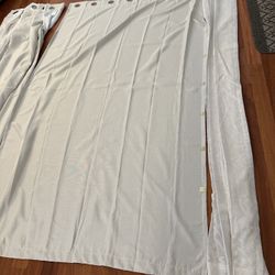 Martha Window curtains with privacy white sheer curtains