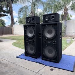 Dual 15” Pro Studio Speakers-Loud party/DJ Speakers 