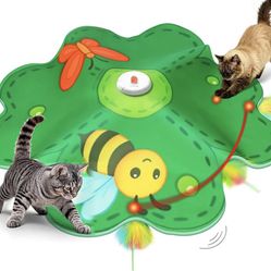 Rechargeable Cat Toys, 2 in 1 Hide and Seek Game Interactive Cat Toy