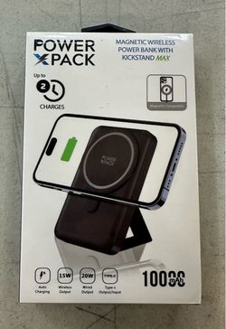 Power XPack Magnetic Wireless Power Bank with Kickstand