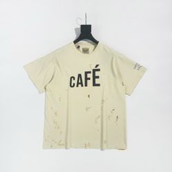 Gallery Dept Lettering Logo Cotton T Shirt Unisex Cream