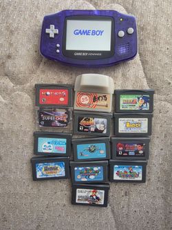 Gameboy Advanced IPS screen modded and back cover. Translucent Indigo Purple