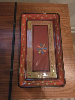 Serving plate Crate & Barrel ceramic