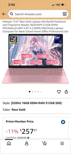 Molegar 15.6 Rose Gold Laptop