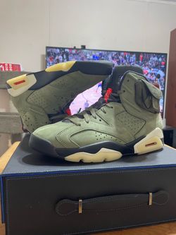 Travis Scott X Air Jordan 6 Retro ‘OLIVE’ Men’s Size 10 Used (Great Condition)