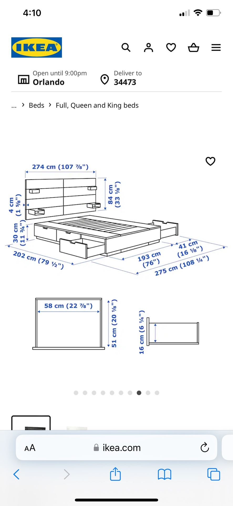 IKEA King Bed Frame
