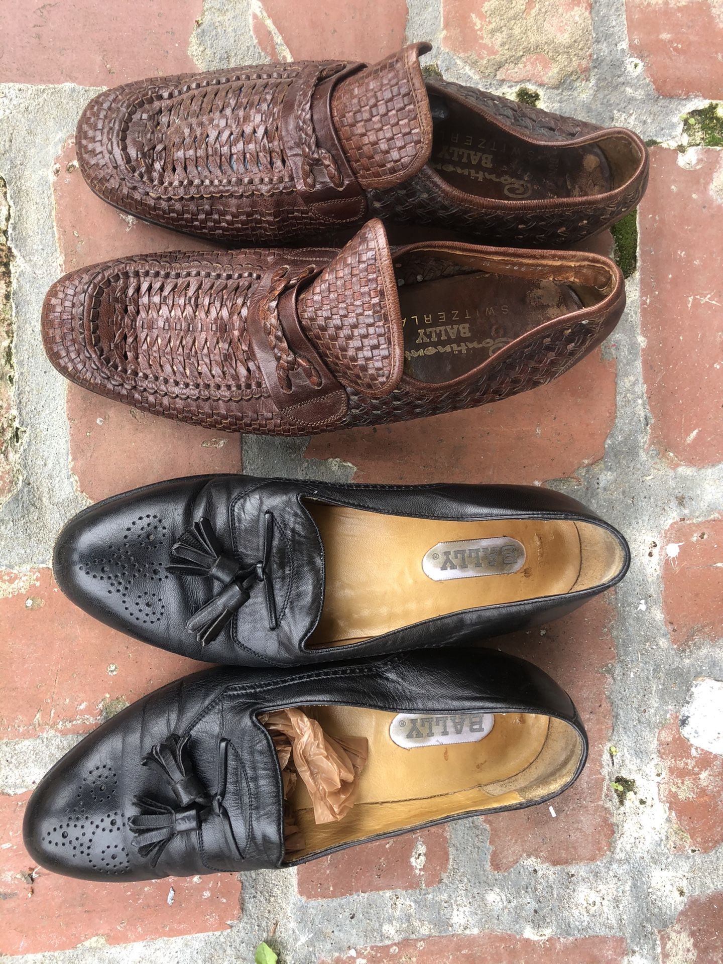 Gucci and bally vintage men’s loafers size 7.5 VARYING PRICES.