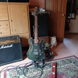 G And L ASAT guitar And Marshall MG100 DFX AMP