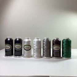 Lot of  7 Threadart Embroidery Thread Polyester- 5000M Each-New & Used READ DESC!