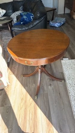 Vintage Mersman Mahogany Drum Table model 5990