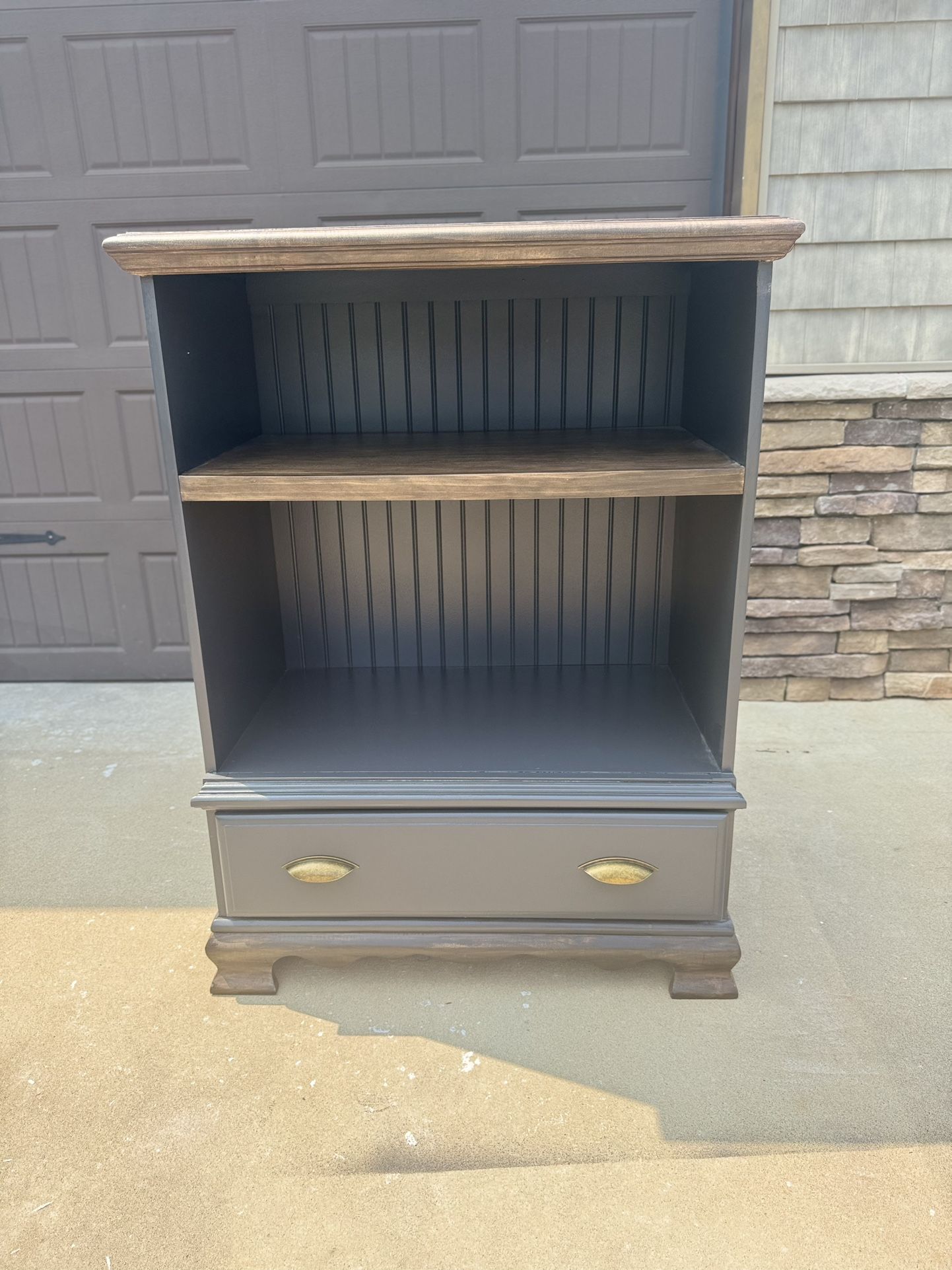 Refinished Wood Cabinet / Bookcase