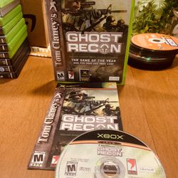 Tom Clancy’s Ghost Recon, Xbox 2002  Complete With Manual!
