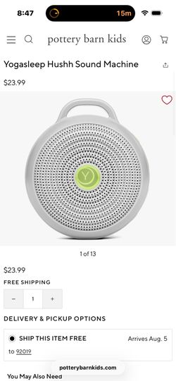 Yogasleep Hushh Portable White Noise Sound Machine