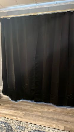 Black Blackout Drapes. 80”x 52” 3 Sets