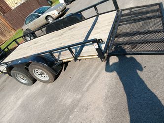 Tandem Axle Utility Trailer with Ramp Gate