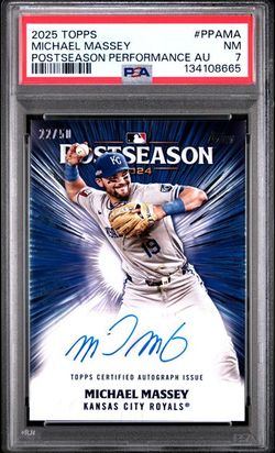 Michael Massey Postseason Performance Autograph PSA 7 NM