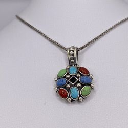 925 Multi Stone Necklace 