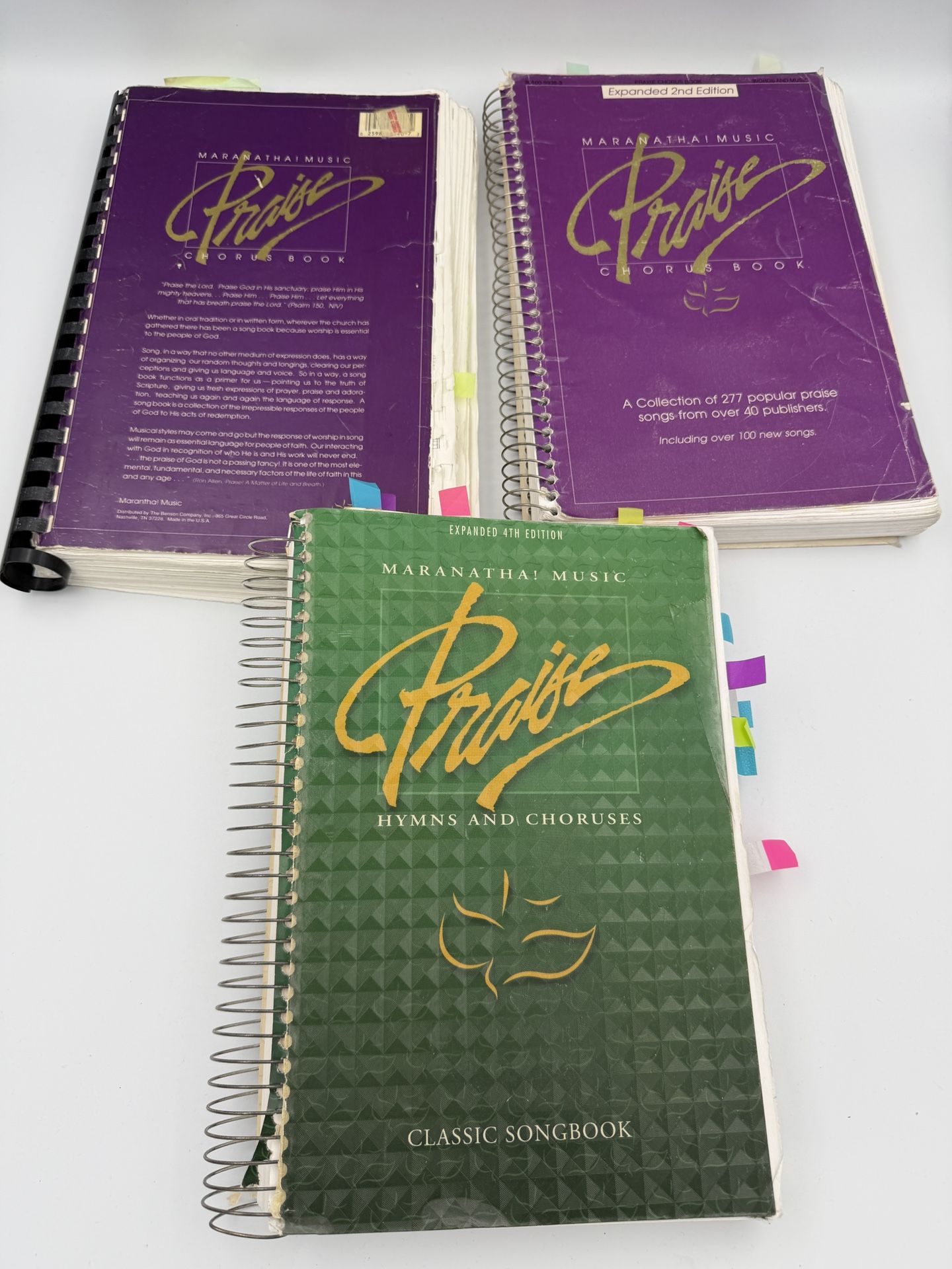 3x Maranatha! Music Praise Hymns & Choruses Music Books