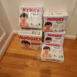 138 Diapers Size 6 Huggies 35 Plus Lbs Factory Sealed