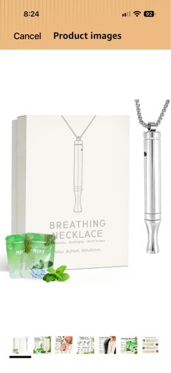 Herbal Air Stick, Mullein & Mint Extracts,Plant-Based Non-Electric,Natural Aromatherapy Necklace Smokeless Air Inhaler
