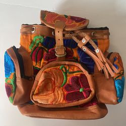 Colorful and floral backpack