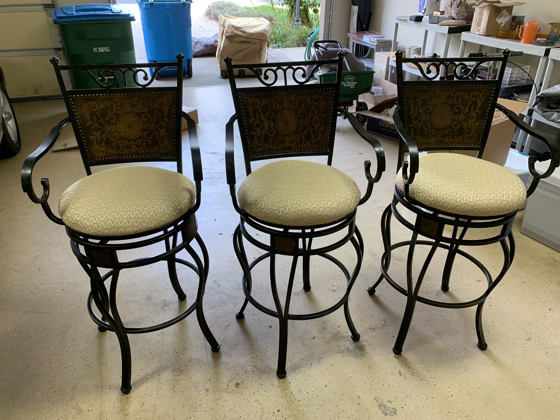 3 Barstools Newly Recovered 