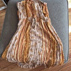 Orange sleeveless dress