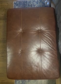 Leather Ottoman 