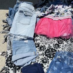 Girl Jeans Pants And Shorts Size 9-10