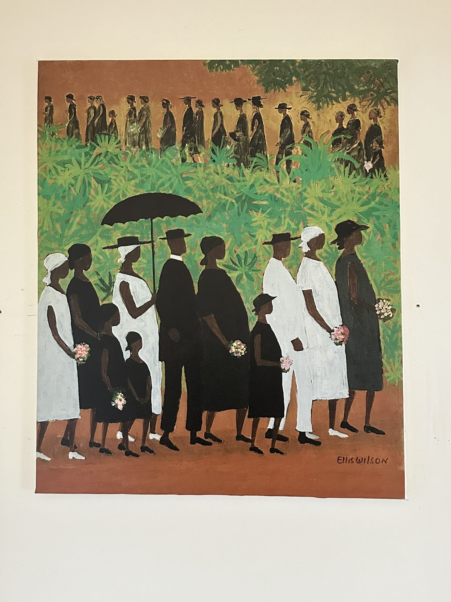 Ellis Wilson: Funeral Procession Canvas Art
