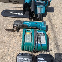Makita Chainsaw Multi Tool 18v Combo Battery Charger 
