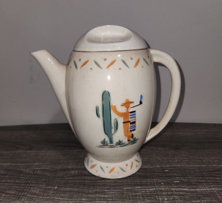 Vintage Porcelier Vitreous China Teapot / Coffee Pot With Lid