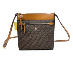 Michael Kors Jet Set Signature Logo Small Flat Crossbody