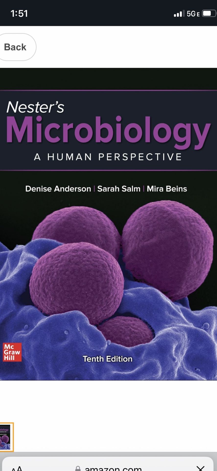 Loose Leaf Nester's -NEW MICROBIOLOGY A HUMAN PERSPECTIVE 10th Ed