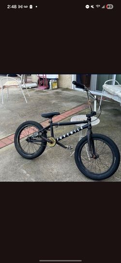 Cult bmx took off stickers and has front tire flat