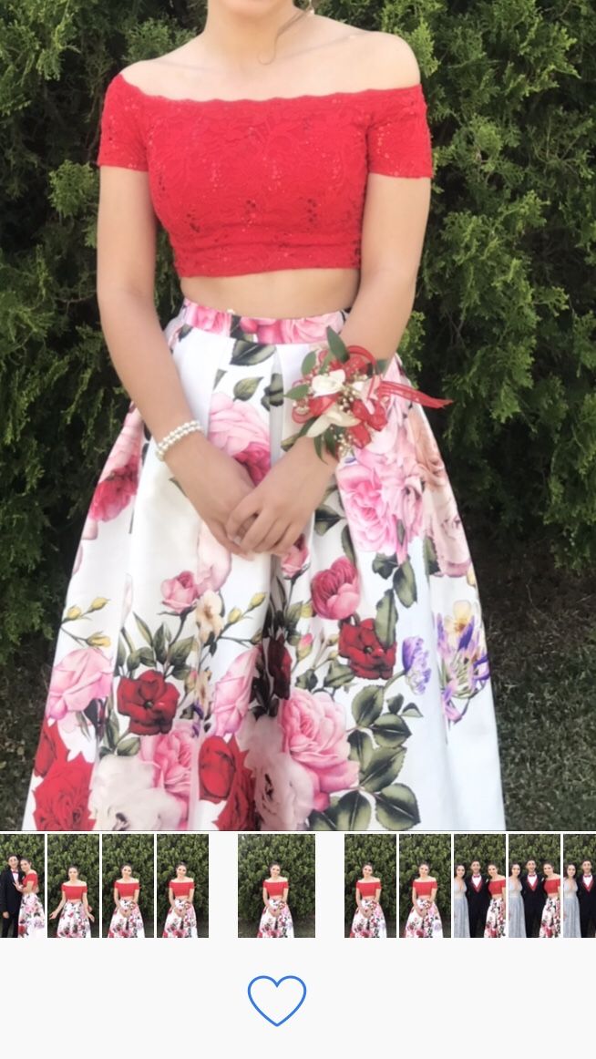 2 Piece/ Long/ Off the Shoulders/ Formal Dress
