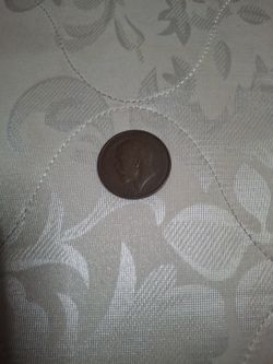 "1912 British King George V One Penny Coin"