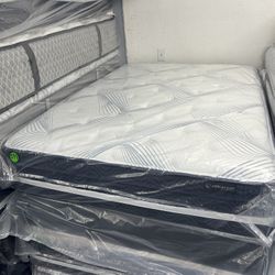 FULL SIZE SOUTHERLAND EUROTOP MATTRESS & BOX SPRING BED SET