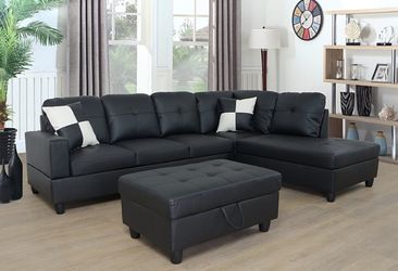 Sectional and ottoman