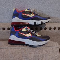 Nike Air Max 270 React (GS) Youth's Size 6.5Y Running Shoes Thunder Gray Volt