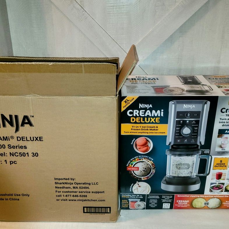 Ninja NC501 CREAMI Deluxe 11 In 1 Ice Cream Maker And More for Sale in  Gilbert, AZ - OfferUp